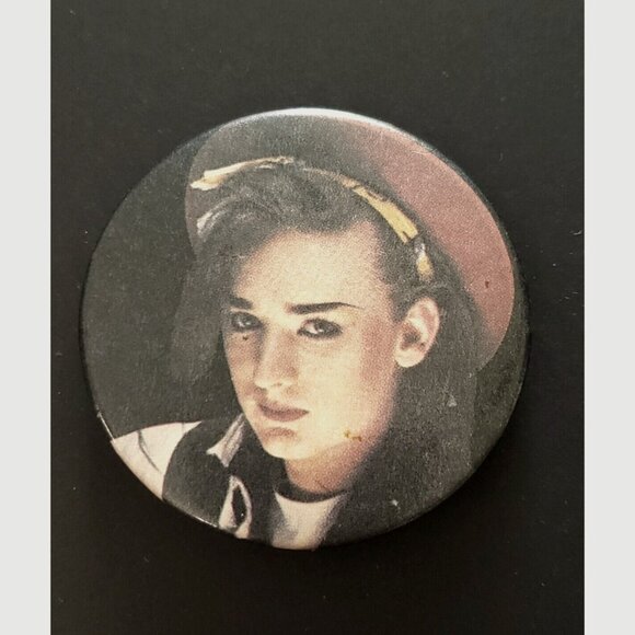 Boy George Culture Club Band Musician Singer 2.25" Round Pin Back Button - Picture 1 of 2